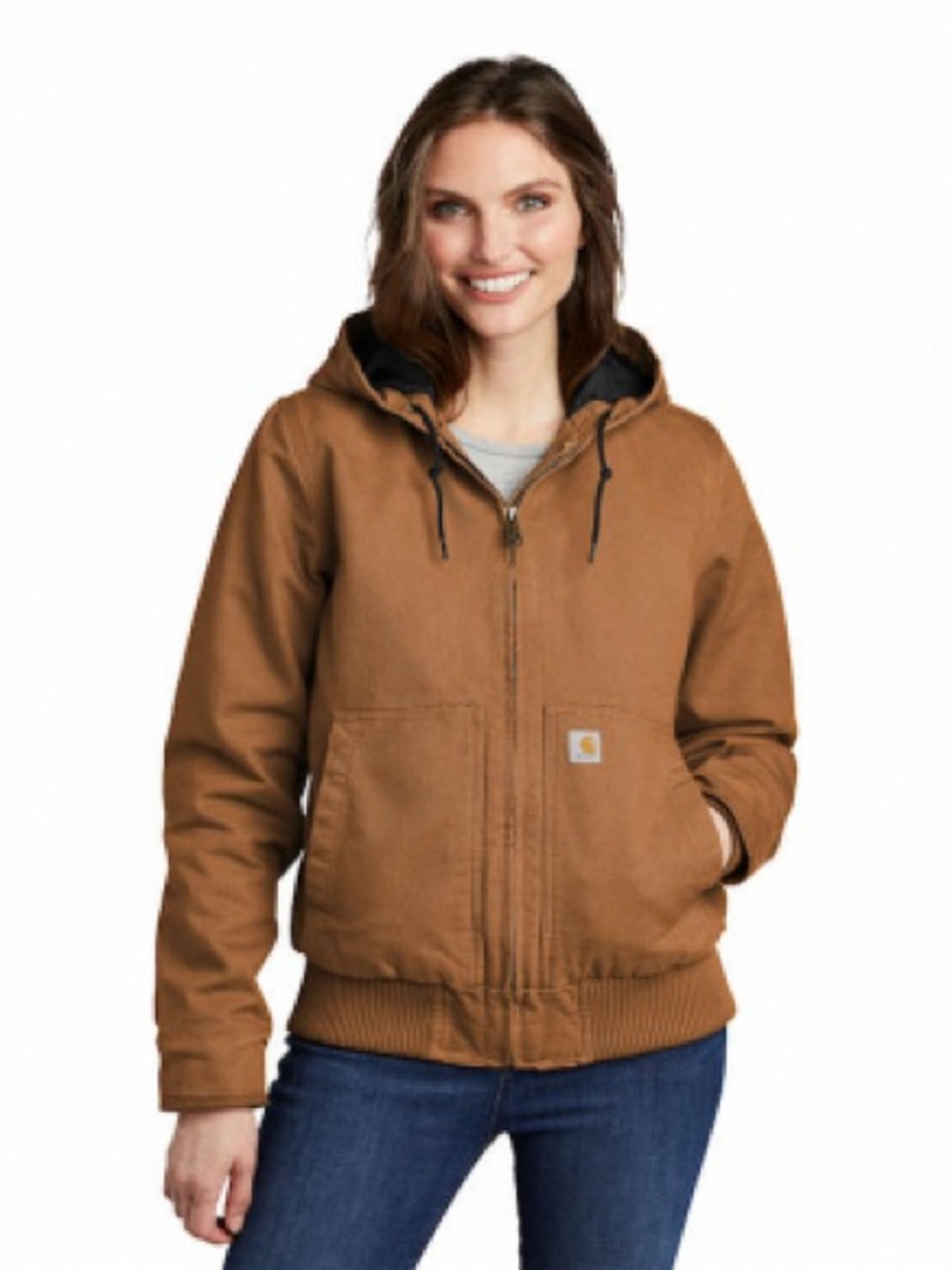 Carhartt Women’s Washed Duck Insulated Active Jacket Brown Large